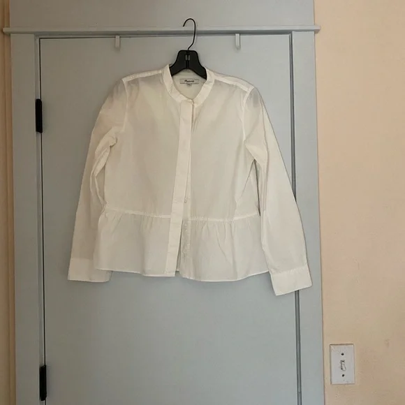 White Button-Up Blouse - Picture 1 of 6